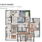 Apartamento em construção, 330 m2, 4 suítes, 4 vagas, para venda, Real Parque.