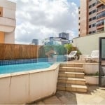 Cobertura penthouse Brooklin ,4 dormitorios, 2 suites ,3 vagas  195m² com piscina  e churrasqueira.