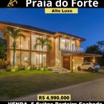 Casa de 5 Suítes na Praia do Forte  PORTEIRA FECHADA PRAIA BELA