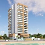 Apartamento para venda possui 75 metros quadrados com 2 quartos, prédio frente ao mar em Mongaguá