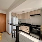 Apartamento com 2 quartos, andar alto, churrasqueira na sacada e 1 vaga de garagem