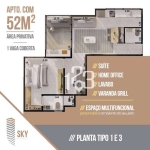 Apartamento com 1 dormitório à venda, 51 m² por R$ 435.052,40 - Jardim Nova Bragança - Bragança Paulista/SP