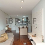 Apartamento 70m²,  para locação, MOBILIADO, 2 quartos, closet e 2 vagas. Brooklin, SP.