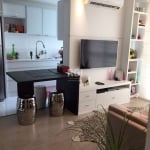 LINDO SEMI MOBILIADO, 2 dormitórios junto ao Shopping Iguatemi. &lt;BR&gt;O apartamento possui 1 suíte, com mais 1 banheiro social e com 1 vaga de garagem escriturada. Ele ainda possui uma sacada, chu