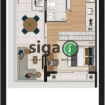 Apartamento com 39m², no contrapiso, a Venda na Vila Nova Conceição