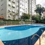 Apartamento 02 dormitórios localizado no bairro Glória em Porto Alegre .Living para dois ambientes e janela até o chão, cozinha americana com churrasqueira, área de serviço com tanque e ligação para a