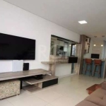 Apartamento DUPLEX, com 57,02 m² privativos, semi mobiliado, com vaga de garagem coberta e escriturada.&lt;BR&gt;Piso inferior: living de 02 ambientes com porcelanato, ar-condicionado split ,lavabo, c