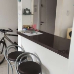 Apartamento 1 dormitório , suíte, sala compactada e interligada com a  cozinha estilo americana e área de serviço. Ficam os móveis fixos. Próximo ao Barra Shopping e do  Pontal.&lt;BR&gt;Aceita financ