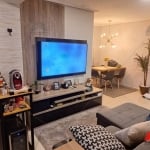 Apartamento em Santo André com 70m², 3 dormitórios, cozinha estilo americana, varanda gourmet envidraçada, 2 vagas de garagem com depósito