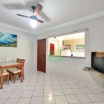 Apartamento na Praia, quadra mar, confortável, 1 dormitório (suíte), Pitangueiras, Guarujá.