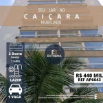 Apartamento com Vista para o mar de 2 dormitórios sendo 1 suite  à venda por R$ 440.000,00 - Caiçara - Praia Grande/SP