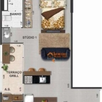 Studio com 1 dormitório à venda, 35 m² por R$ 326.804,00 - Centro - Guarulhos/SP