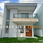 Casa em Condomínio para Venda em Lauro de Freitas, Caji, 4 dormitórios, 3 suítes, 5 banheiros, 2 vagas