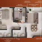 Apartamento com 2 dormitórios 1 suíte à venda, 48 m² por R$ 442.447 - Hauer - Curitiba/PR