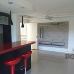 Apartamento  no bairro Campo Novo, com aproximadamente 66m², piso cerâmico,  03 dormitórios, living 02 ambientes com churrasqueira, cozinha americana com moveis planejados, área de serviço integrada c