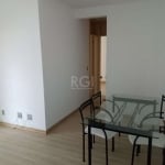 Apartamento com 50m², no Bairro Sarandi, 2 dormitórios com armários, sala com mesa de jantar, sacada com churrasqueira, linda vista, 1 box coberto, portaria 24hs, salão de festas, água purificada, sup