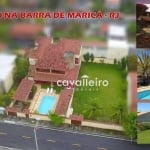 Casarão na Praia da Barra de Maricá - 6 Quartos (5 Suítes), Piscina, Campo de Futebol, Sauna, Ótima para Moradia ou Pousada