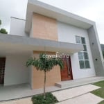 Casa Duplex em Condomínio Fechado, com 136 m², 3 Suítes, área Gourmet, à venda por R$ 740.000 , Inoã - Maricá/RJ