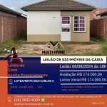 Casa para Venda em São Carlos, Loteamento Residencial Vida Nova São Carlos, 2 dormitórios, 1 banheiro, 1 vaga