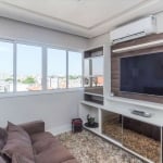 Ótimo apartamento mobiliado, com 02 dormitórios, banheiro social,  amplo living para 02 ambientes, cozinha americana, área de serviço e 01 vaga de garagem coberta e escriturada. Possui teto de gesso r