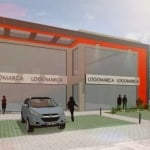 Fase de construção . Excelente  terreno com projeto aprovado , com 4 lojas de  75m² privativos (loja + pátio), fachada de vidro, pé direito alto, lavabo e pátio privativo aos fundos da loja, além de u