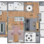 Apartamento para venda em Parque Da Represa de 59.00m² com 2 Quartos e 1 Suite