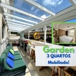 Apartamento Garden 3 quartos mobiliado e cobertura de vidro no Villaggio Ravenna Pinheirinho