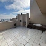 Apartamento de Cobertura, 110m²., 2 dormitórios, 2 vagas, varanda Gourmet e ofurô privativo