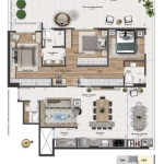 Apartamento garden com 3 suítes em Kobrasol-SJ