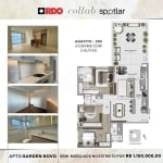 Apartamento com 3 dormitórios (2 suítes), semi-mobiliado, 1 vaga de garagem, 126,76m², sendo 30,26m² de TERRAÇO, , Estreito - Florianópolis - SC