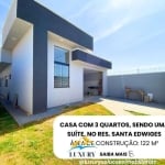 Casa com 3 Quartos e 2 banheiros à Venda, 122 m² por R$ 370.000 - senador canedo