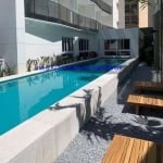 Apartamento Studio 26m², 01 dormitório e 01 banheiro.  Condomínio com portaria, segurança 24hrs, piscina, churrasqueira, academia e salão de festa.