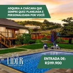 ADQUIRA A CHÁCARA QUE SEMPRE QUIS! PLANEJADA E PERSONALIZADA POR VOCÊ! VENHA CONHECER O PROJETO!