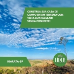 CONSTRUA EM UM TERRENO COM VISTA DESLUMBRANTE! LAZER E CONTATO COM A NATUREZA À POUCOS MINUTOS DA CIDADE!