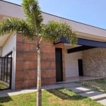 Casa térrea nova, à venda, 3 suítes, piscina, escritório, Condomínio Vila Sapezal, Indaiatuba.