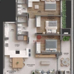 Apartamento à venda, 101 m² por R$ 1.677.071,88 - Cacupé - Florianópolis/SC