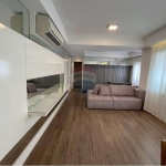 Apartamento 91 m² semimobiliado, com ambientes integrados, 02 suítes, ar condicionado, 02 vagas cobertas, para alugar, no Vox Taquaral em Campinas.