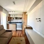 Apartamento mobiliado, 35 m², andar alto, sol da manhã, 1 suíte com ar-condicionado, 1 vaga coberta para locação no Urban Design Taquaral, em Campinas