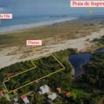 Terreno com 9.600m² na praia da Vila em Imbituba. More a 30 metros da praia!!!