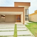 Casa linear com design contemporâneo, condomínio Pedra de Inoã