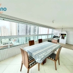 1450milhao - apartamento andar alto - 3 suites - semi mobiliado - alto padrão - praia do boqueirão em praia grande