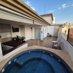 Cobertura com Terraço amplo, churrasqueira, ofurô com aquecedor, hidromassagem, reformada, com 2 vagas e excelente localização