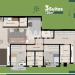 Apartamento 136,9 m²   3 suites de R$ 1.550.000 por 1.220.000 Novo, pronto pra morar Setor Bueno próximo ao Parque Vaca Brava