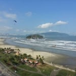 Estúdio quarto/sala, cozinha e banheiro com frente para o mar, praia de Itararé, São Vicente