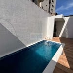 Casa Sobreposta Baixa nova de 180m², com 3 quartos e área com Churrasqueira e Piscina em Santos