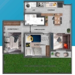 Ed. Residencial Caribe (Vila Haro) - Apartamento na zona leste de Sorocaba com quintal. Entrada facilitada.