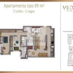 Vedara - Venda-Vedara Alphaville-89 m²- 3 suites- Preço de Venda: R$ 960.000,00