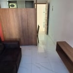Apartamento novo, mobiliado, com 1 quarto, área de lazer e vista para o mar em Boa Viagem