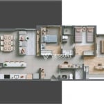 Revenda New-in Ecoville, 113m² com 2 Vagas e 1 Depósito | Aceita Permuta | Andar alto e Vista Livre | R$1.697.000,00