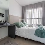 Studio Mobiliado em Condomínio Novo para aluguel - 17m2 - Água Verde, Curitiba-PR